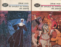 JOKAI MOR - FIII OMULUI CU INIMA DE PIATRA ( 2 VOLUME ) ( BPT 586-587 ) foto