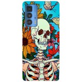 Husa compatibila cu Motorola Edge 20 Lite model Blooming Flowers Skeleton, Silicon, TPU, Viceversa