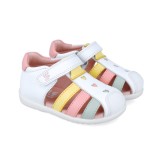 Sandale din piele pentru copii garvalin 252303, alb (marime: 22)