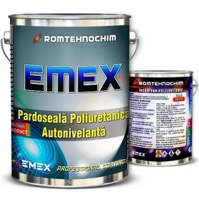 Pachet Pardoseala Poliuretanica Autonivelanta &amp;ldquo;Emex&amp;rdquo; - Rosu - Bid. 20 Kg + Intaritor 7.60 Kg foto