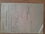 Declaratie veche pt impunerea veniturilor RPR 1947 Timis Torontal Finante