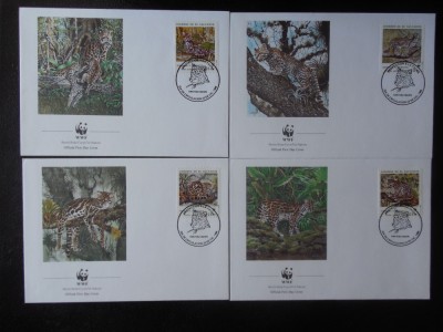 El Salvador-WWF,FDC Fauna-set complet foto