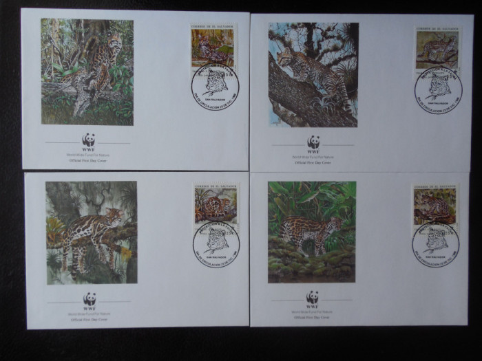 El Salvador-WWF,FDC Fauna-set complet