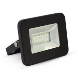 Proiector 10W LED alb 6000K slim negru IP65