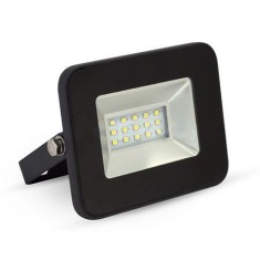 Proiector 10W LED alb 6000K slim negru IP65