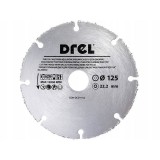 Disc diamantat segmentat, lemn, taiere uscata, 125 mm/22.2&nbsp;mm, Drel