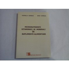 MICRONUTRIENTI VITAMINICI SI MINERALI IN SUPLIMENTE ALIMENTARE - Gabriela GARBAN * Zeno GARBAN