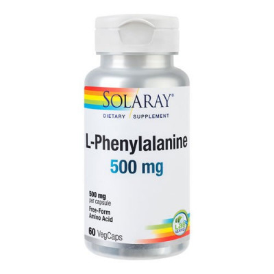 L-Phenylalanine 500mg, 60cps, Solaray foto