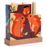 Puzzle Vertical cu Cuburi Djeco