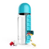 Cumpara ieftin Sticla de apa cu organizator pentru medicamente si vitamine, Pull and Vitamin