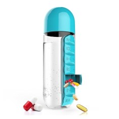 Sticla de apa cu organizator pentru medicamente si vitamine, Pull and Vitamin