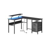 Cumpara ieftin Birou Vasagle Negru 150x120x89 cm