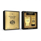 Cumpara ieftin Set cadou barbati Invincible Gold parfum si gel dus cald condimentat Magrot 25052