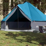 VidaXL Cort de familie Tipi pentru 8 persoane, albastru, impermeabil