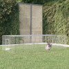 VidaXL Cușcă pentru iepuri, 2 panouri, 220x110x55 cm, fier galvanizat