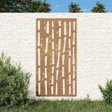 VidaXL Decor perete de grădină 105x55 cm design bambus oțel Corten