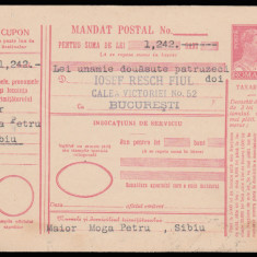 1930 Romania - Mandat postal Carol II 3 Lei rosu