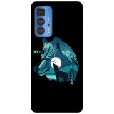 Husa compatibila cu Motorola G20 model Growling Wolf, Silicon, TPU, Viceversa, Transparent, Carcasa