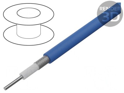 Cablu Coaxial Semi Flex 141 Cu FEP 4,1mm foto