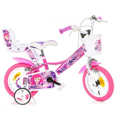 Bicicleta pentru copii Fairy DB-124RSN-09FY Dino Bikes, 12 inch, culoare roz cu alb for Your BabyKids foto