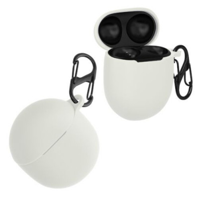 Husa kwmobile pentru Google Pixel Buds Pro, Silicon, Alb/Negru, 60099.02 foto