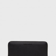 Emporio Armani portofel de piele barbati, culoarea negru