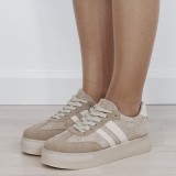 Sneakers bej cu talpa groasa 9059 M2