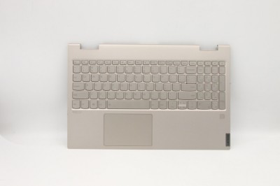 Carcasa superioara cu tastatura palmrest Laptop, Lenovo, Yoga C740-15IML Type 81TD, 5CB0U43851, AM1FH000910, aurie, layout US foto