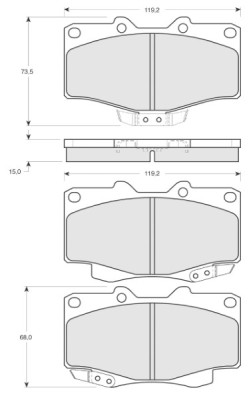 MTR MT607 set placute frana,frana disc foto