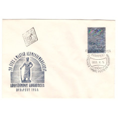 Ungaria 1955 - Posta Aeriana, pe folie Alu, plic FDC