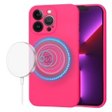 Husa silicon iPhone 13 Pro Techsuit SoftFlex MagSafe, fucsia