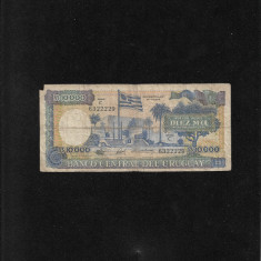 Rar! Uruguay 10000 10.000 nuevos pesos 1987(90) seria6322229
