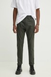 G-Star pantaloni bărbați, culoarea verde, cu fason chinos