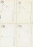 Manastirea Sambata de Sus jud Brasov Fagaras 1974-1976 lot 4 ilustrate intreguri postale specimene cu anularea timbrului fix