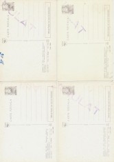 Manastirea Sambata de Sus jud Brasov Fagaras 1974-1976 lot 4 ilustrate intreguri postale specimene cu anularea timbrului fix