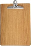 Clipboard lemn cu clips metalic, natur,29.5x19.5 cm