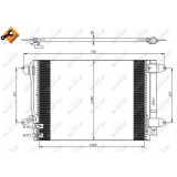 Condensator climatizare, Radiator clima Vw Beetle (5c1), Jetta 4 (162, 163) Nrf 350028
