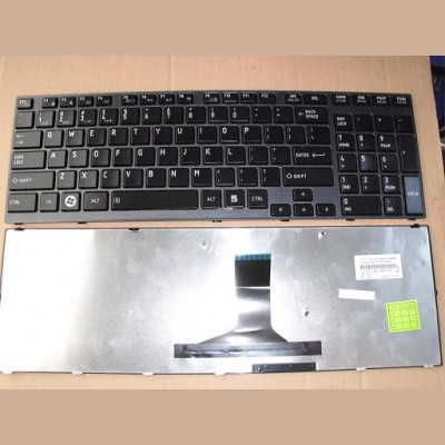 Tastatura laptop noua Toshiba Satellite A660 A665 Black Frame Glossy US foto