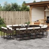 vidaXL Set mobilier de grădină, 13 piese, maro, cu perne, poliratan 3211401