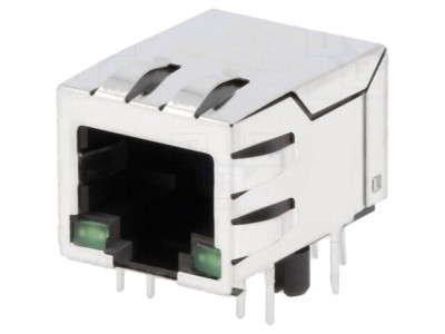 Soclu RJ45 8p8c Ecranat cu LED foto