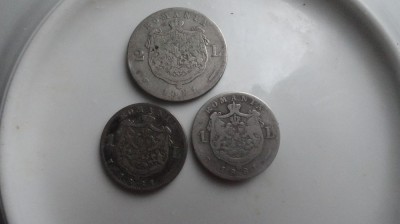 3 MONEDE ROMANIA 1881 foto