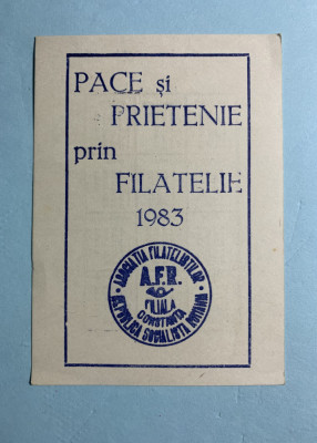 Calendar 1983 asociația filateliștilor filiala Constanța foto