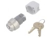 Comutator Rotativ cu Cheie 22mm 2 Poziții Argintiu