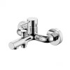 Baterie cada/dus Wellis Comino, alama, cartus ceramic, monocomanda, montare pe perete, pipa fixa, crom