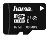 Card memorie Hama microSDHC 16GB UHS clasa 10 + adaptor SD, 16 GB