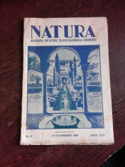 REVISTA NATURA NR.8/1936 foto