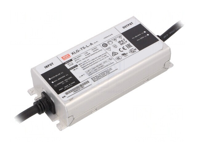 Alimentator LED 75W IP67 53-107VDC 0.35-1.05A