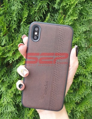 Toc TPU Leather bodhi. Apple iPhone XS Max Brown foto