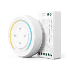 Controler LED MiBoxer FUT035SA+, 2.4GHz, monocolor dual White, control vocal, telecomanda inclusa, alb