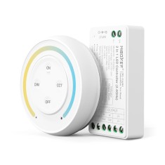 Controler LED MiBoxer FUT035SA+, 2.4GHz, monocolor dual White, control vocal, telecomanda inclusa, alb